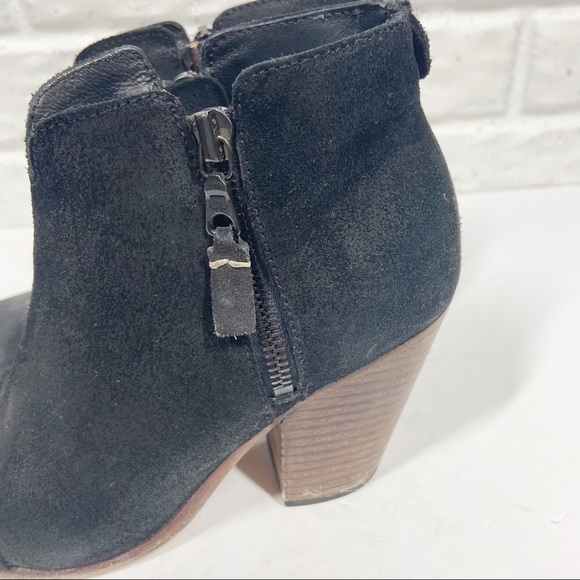 RAG & BONE Ashby black suede block heel bootie - Picture 4 of 9